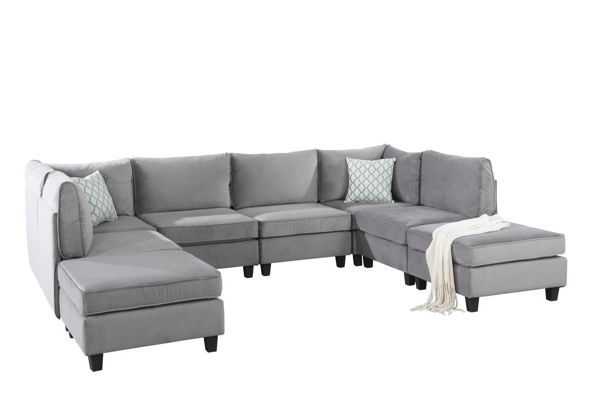 Simona - Velvet Modular Sectional Sofa - Snoozhouse