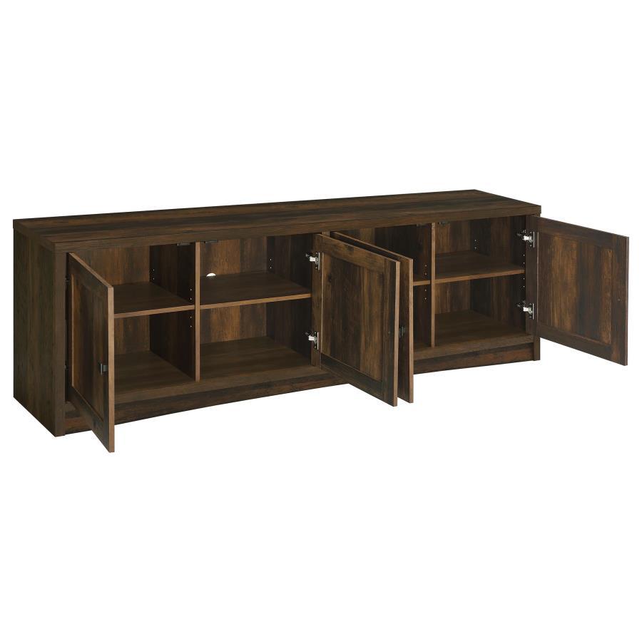 Laughlin - 4 Door Engineered Wood TV Stand - Dark Pine CoasterEveryday