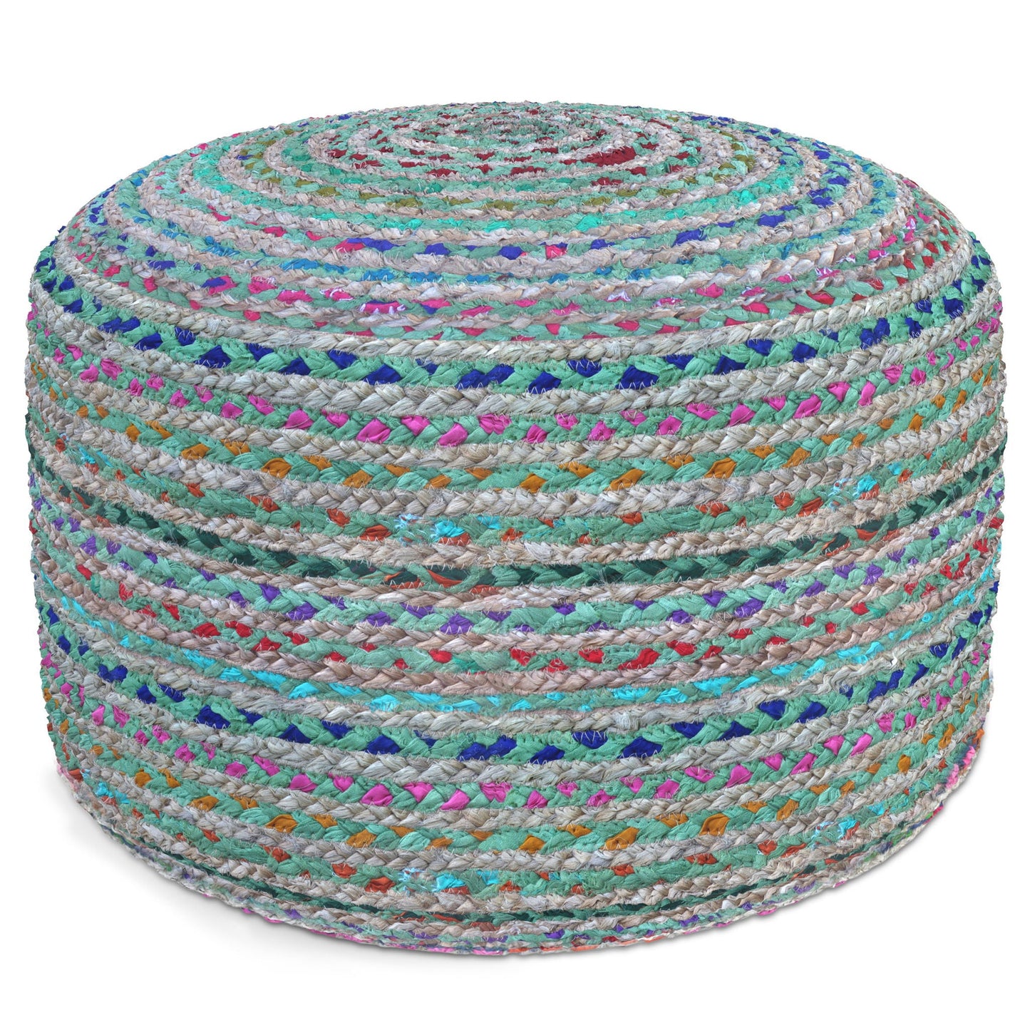 Margo - Handcrafted Round Pouf Simpli-Home