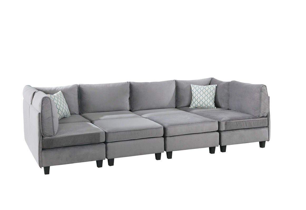 Simona - Velvet Modular Sectional Sofa - Snoozhouse