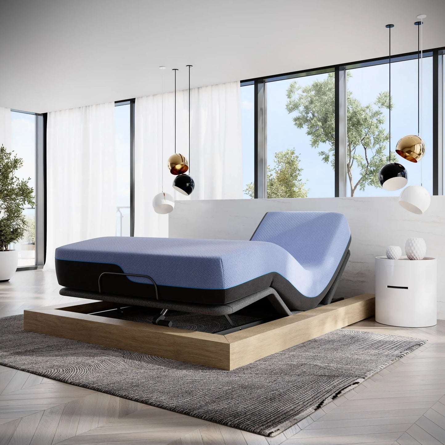 12" Refresh Flex Head Hybrid Cooling Fast Responding Latex Foam & Coil Mattress Daily Nest