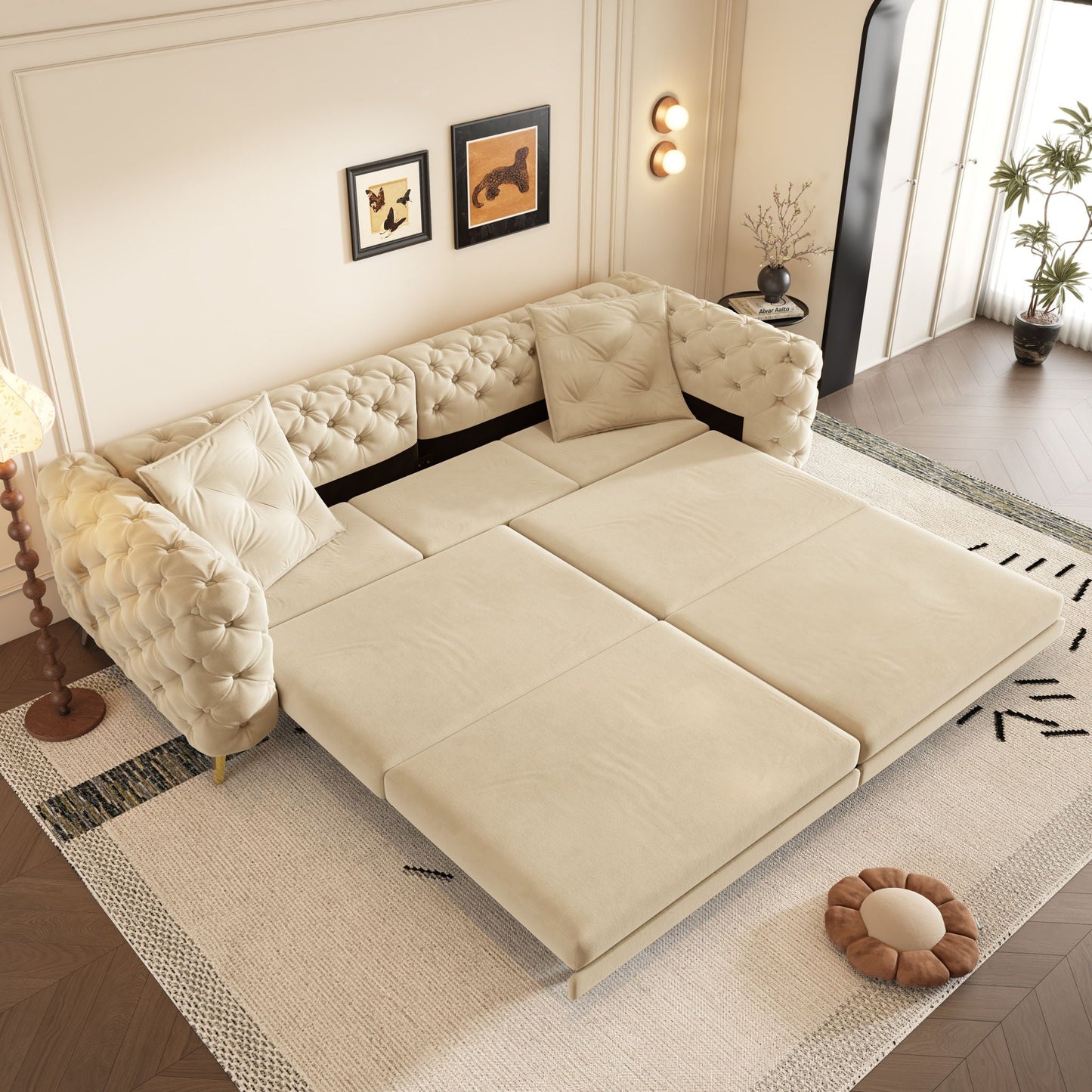 3-In-1 Convertible Sleeper Sofa Home Essentials