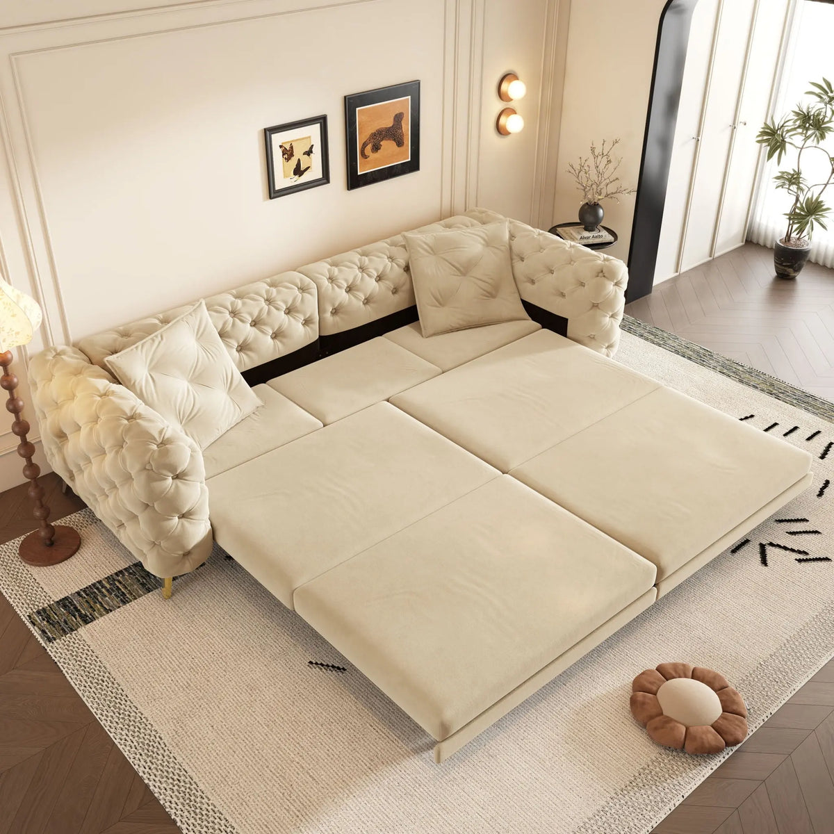 3-In-1 Convertible Sleeper Sofa Home Essentials