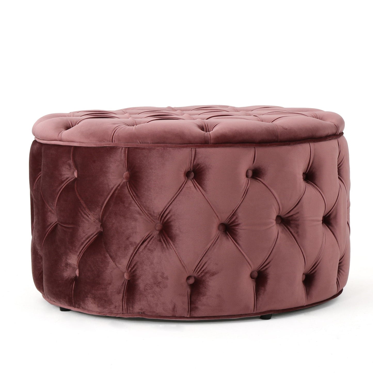 Modern Glam Ottoman Velvet Noble House