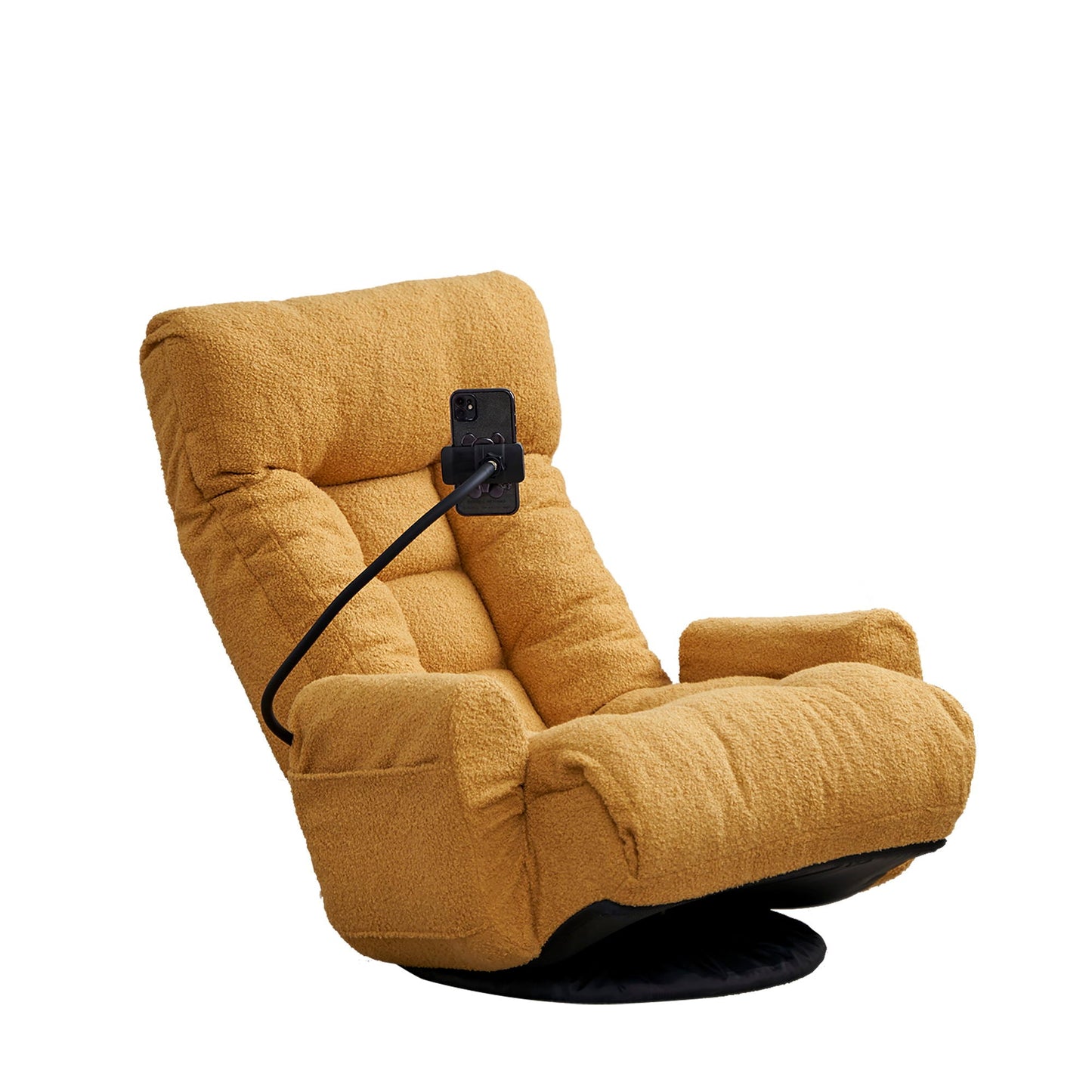 Adjustable Swivel Lounge Chair With 360 Degree Rotating Seat And Headrest Support Home Essentials