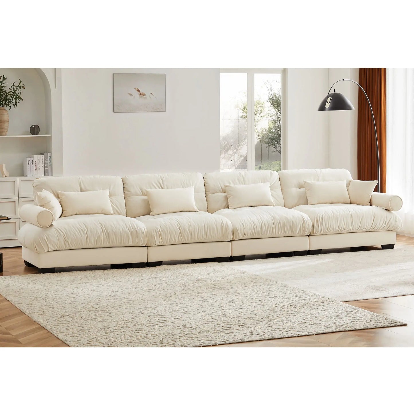 Super Comfort Oversized Modular Sectional Sofa, Deep Seat Convertible L Shaped Couch Home Essentials