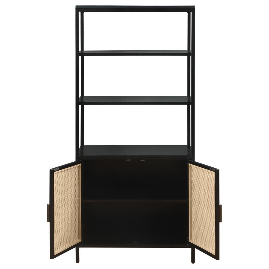 Amherst - 3-Shelf Radio Weave Cane Metal Accent Cabinet Coaster Fine Furniture