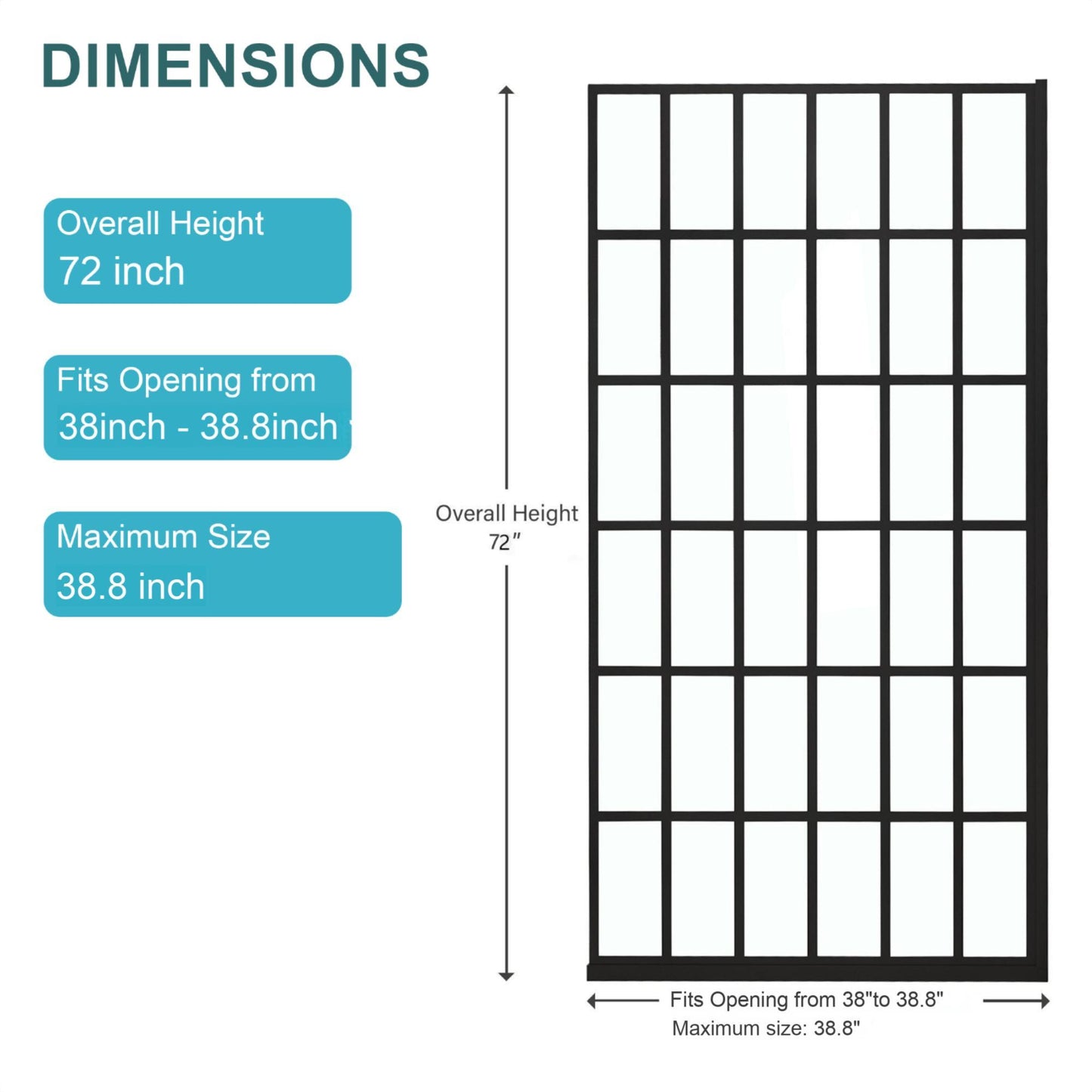 Frameless Fixed Shower Door, Open Entry Design Daily Nest