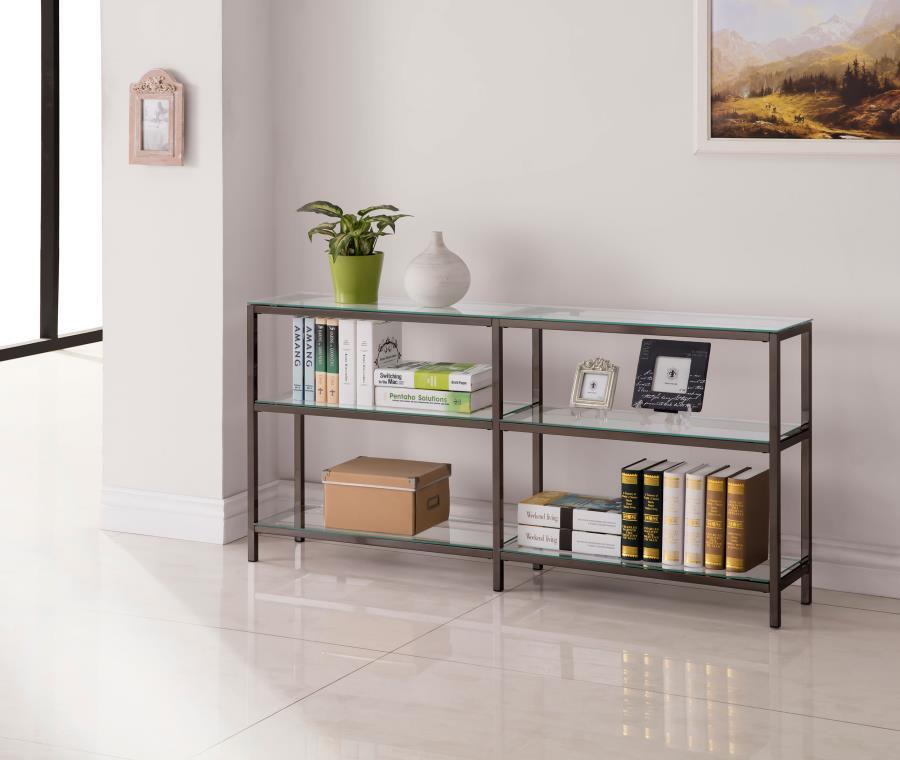 Kate - Console Bookcases - Black Nickel CoasterEssence