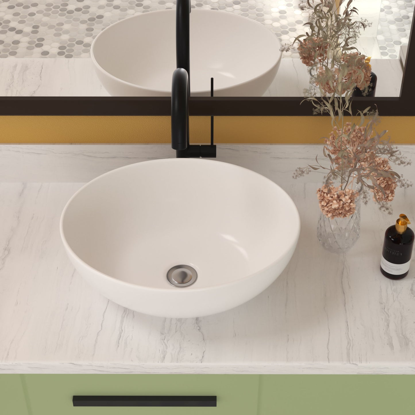 Oval Vessel Bathroom Sink - White Daily Nest