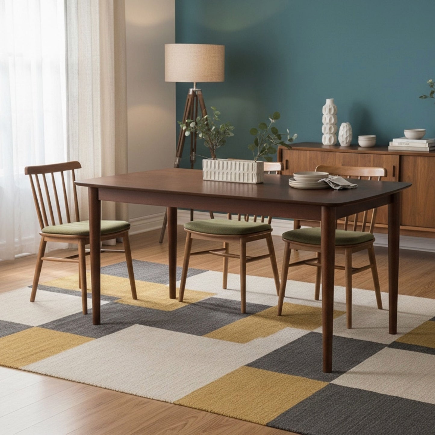 Bryson - Rectangular Leg Dining Table - Walnut Home Essentials