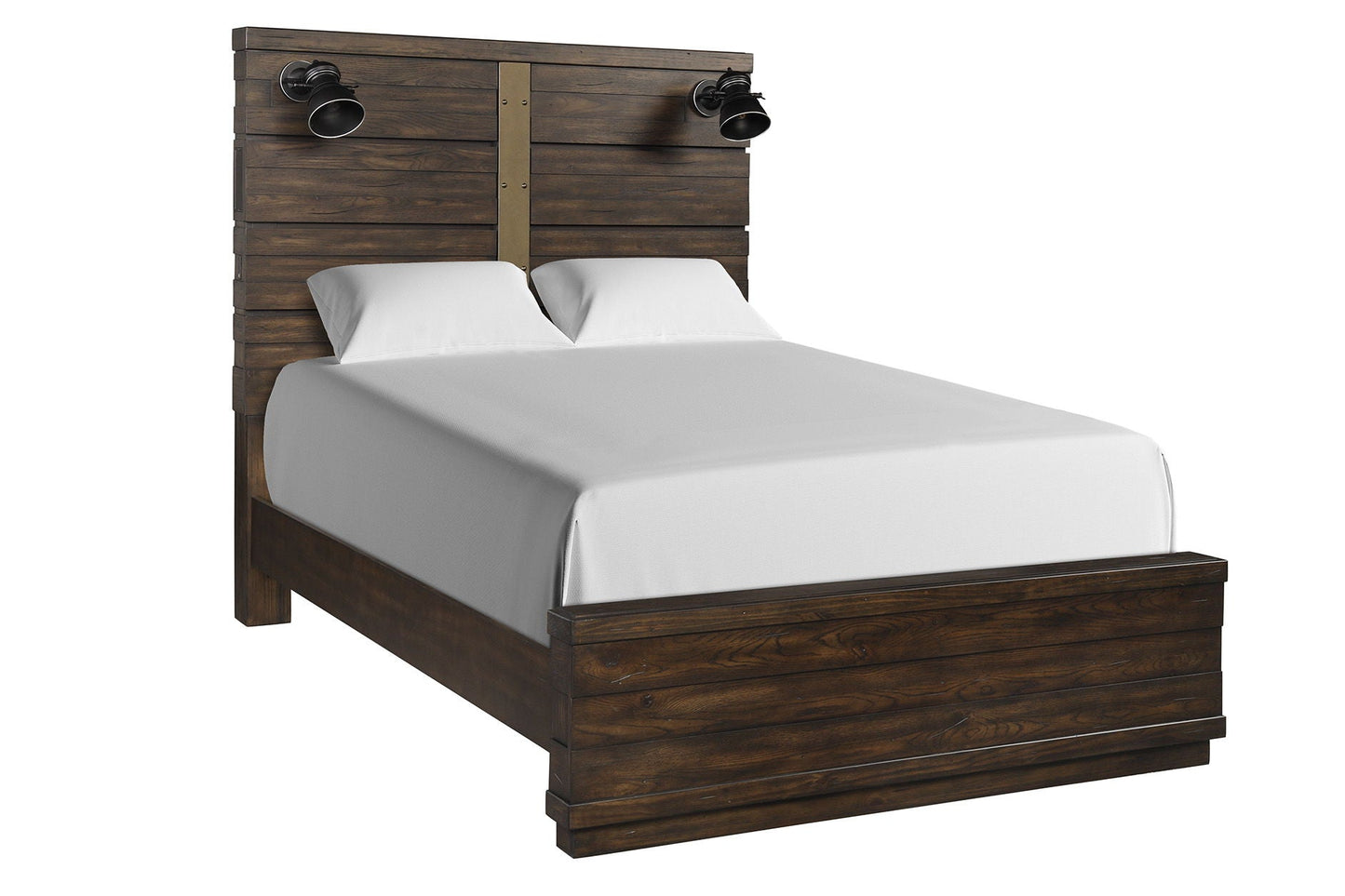 Industrial Farmhouse Designed Bed With Bluetooth Bernards Furniture