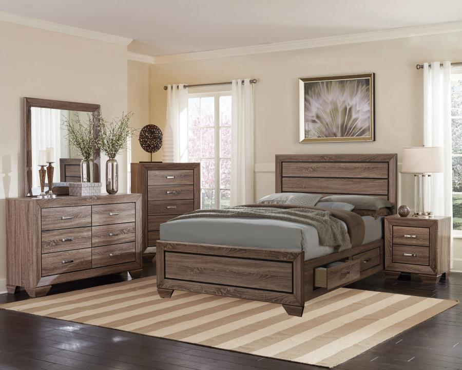 Kauffman - Wood Storage Panel Bed CoasterEveryday