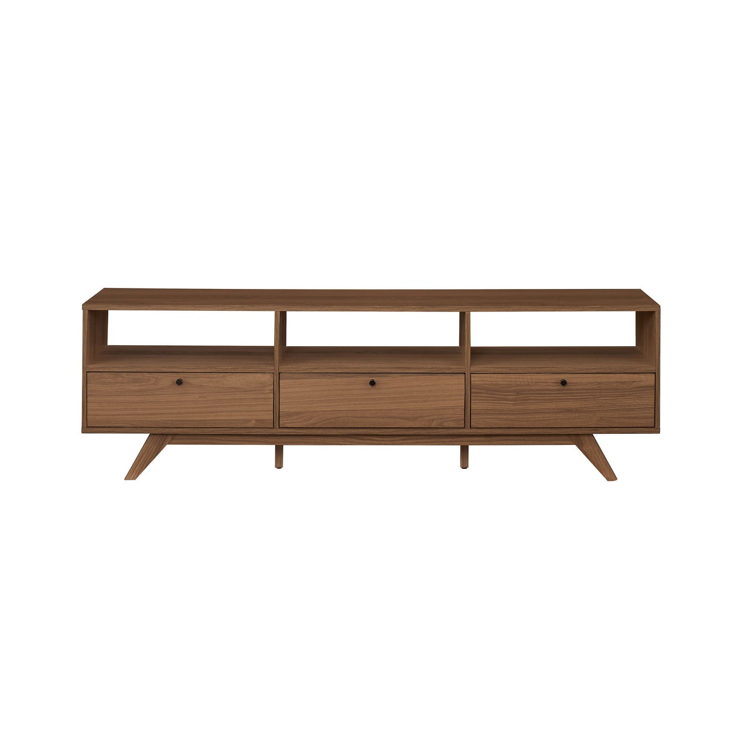 Modern Scandi 3 Door Low Profile TV Stand For TVs Up To 80" Walker Edison