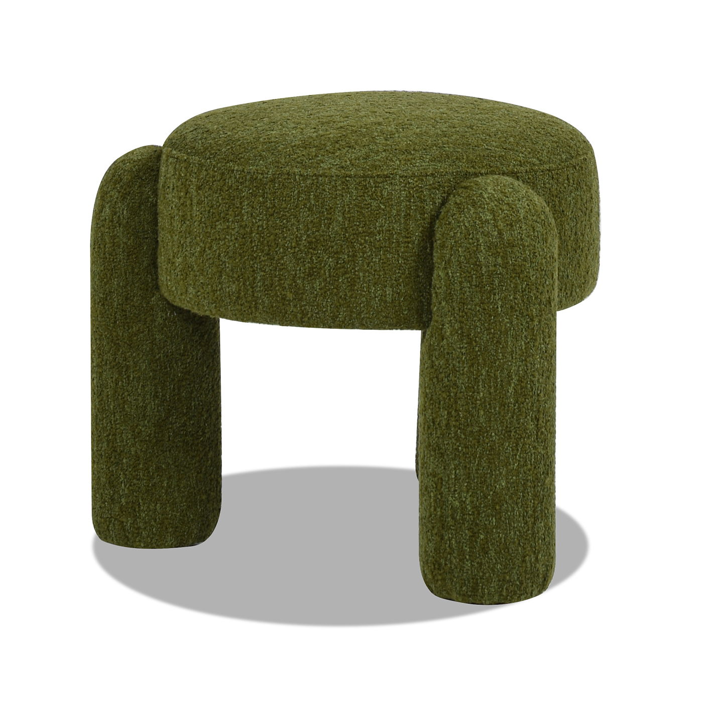 Hugo - Round Fully Upholstered Ottoman Jennifer Taylor Home