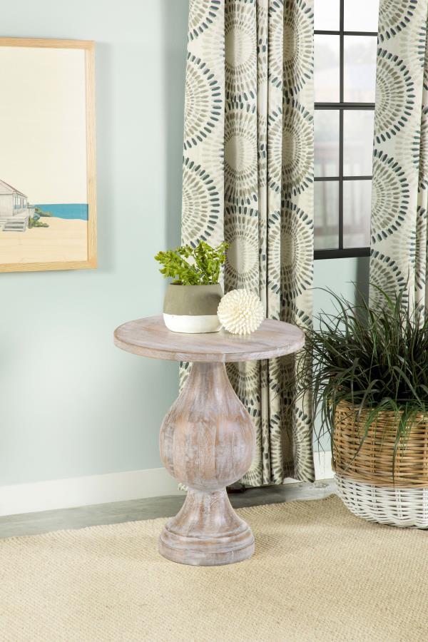 Dianella - Round Pedestal Base Accent Side Table CoasterEssence