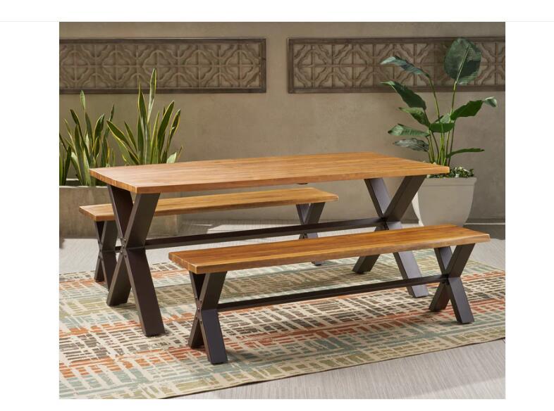 Sanibel - 3 Piece Dining Set - Teak Noble House