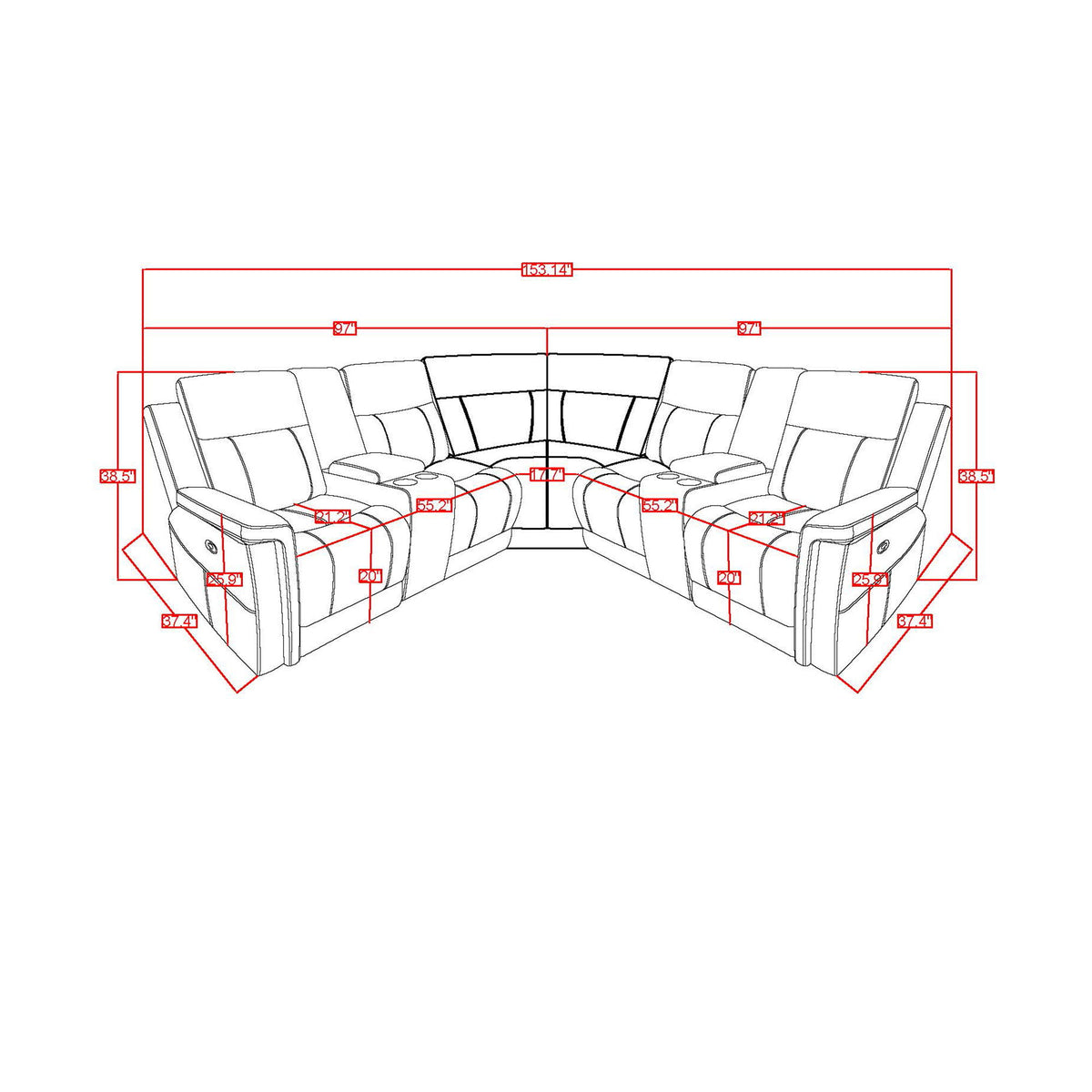 Eco - Sectional - Gray