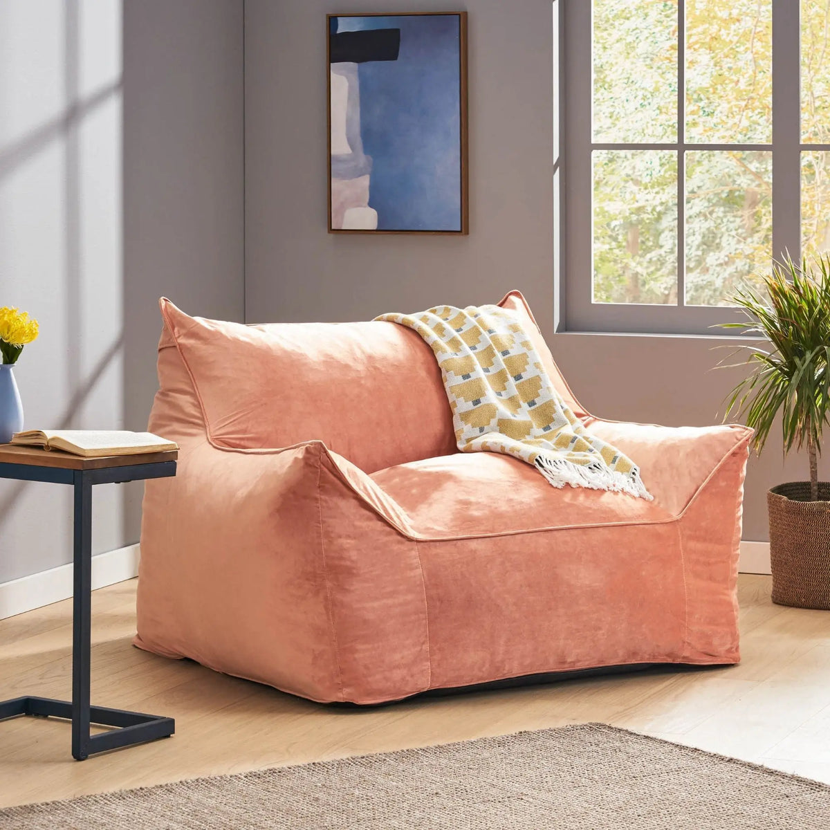 Allea - Bean Bag Chair With Armrests Home Essentials