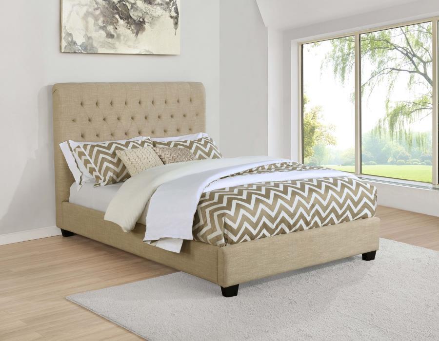 Chloe - Upholstered Panel Bed CoasterEssence