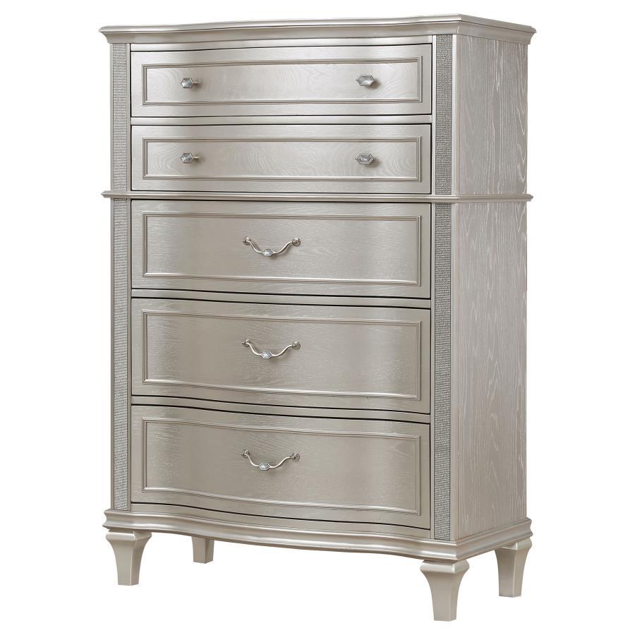 Evangeline - 6-Drawer Bedroom Chest - Silver Oak CoasterElevations