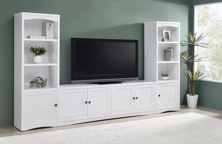 Laughlin - 3-piece Entertainment Center TV Stand - White Coaster Fine Furniture