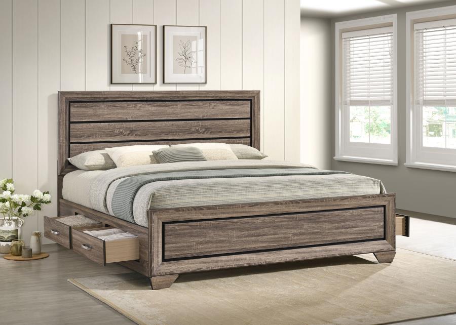 Kauffman - Wood Storage Panel Bed CoasterEveryday