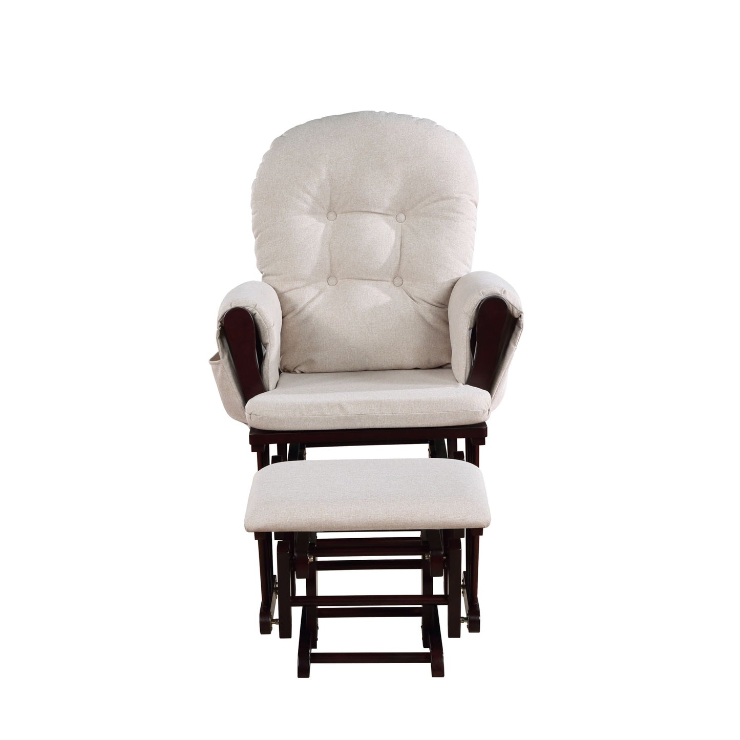 Mason - Glider And Ottoman Gray Wood Suite Bebe