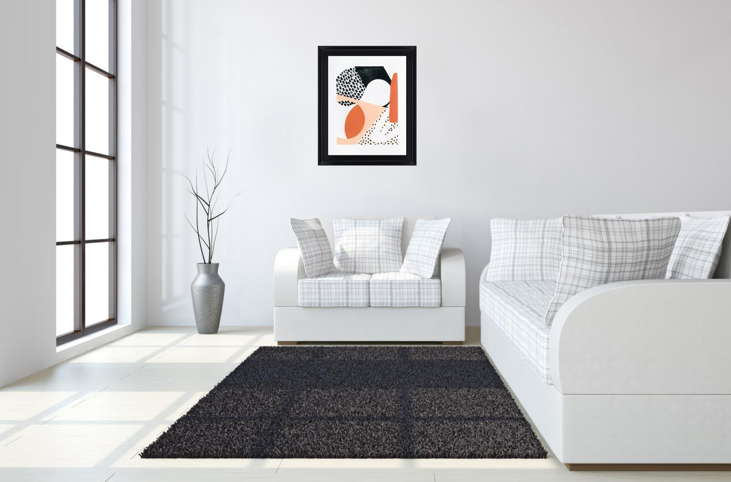 Terracotta Play - 28" x 34" Framed Wall Art Classy Art