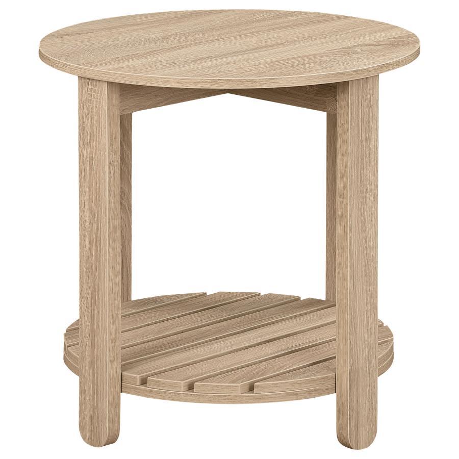 Fowler - 1 Shelf Round Engineered Wood Table Coaster Fine Furniture