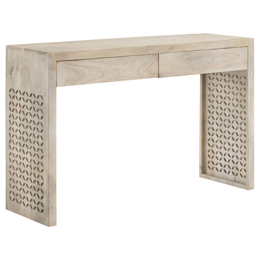 Rickman - 2-Drawer Wood Entryway Console Table - White Washed CoasterEssence