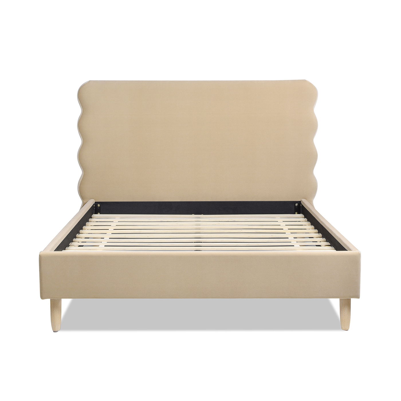 Stockholm - Modern Wavy Headboard Platform Bed Jennifer Taylor Home