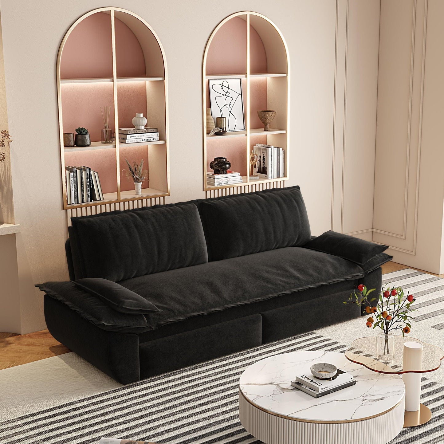 Pull Out Sleeper Sofa Bed, 3 In 1 Multi Functional Home Essentials
