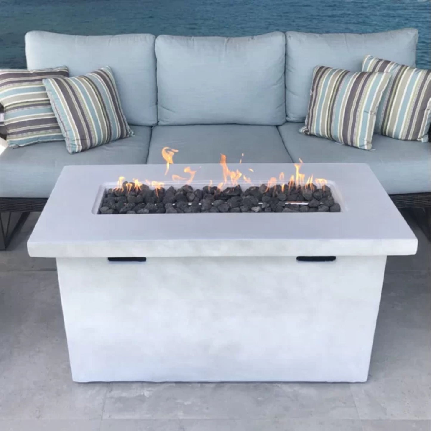 Reinforced - Propane Outdoor Fire Pit Table LSI Patio Furniture