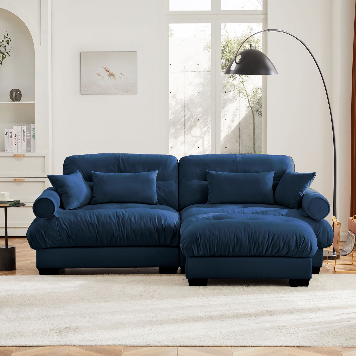 Super Comfort Oversized Modular Sectional Sofa With Movable Ottoman - Snoozhouse
