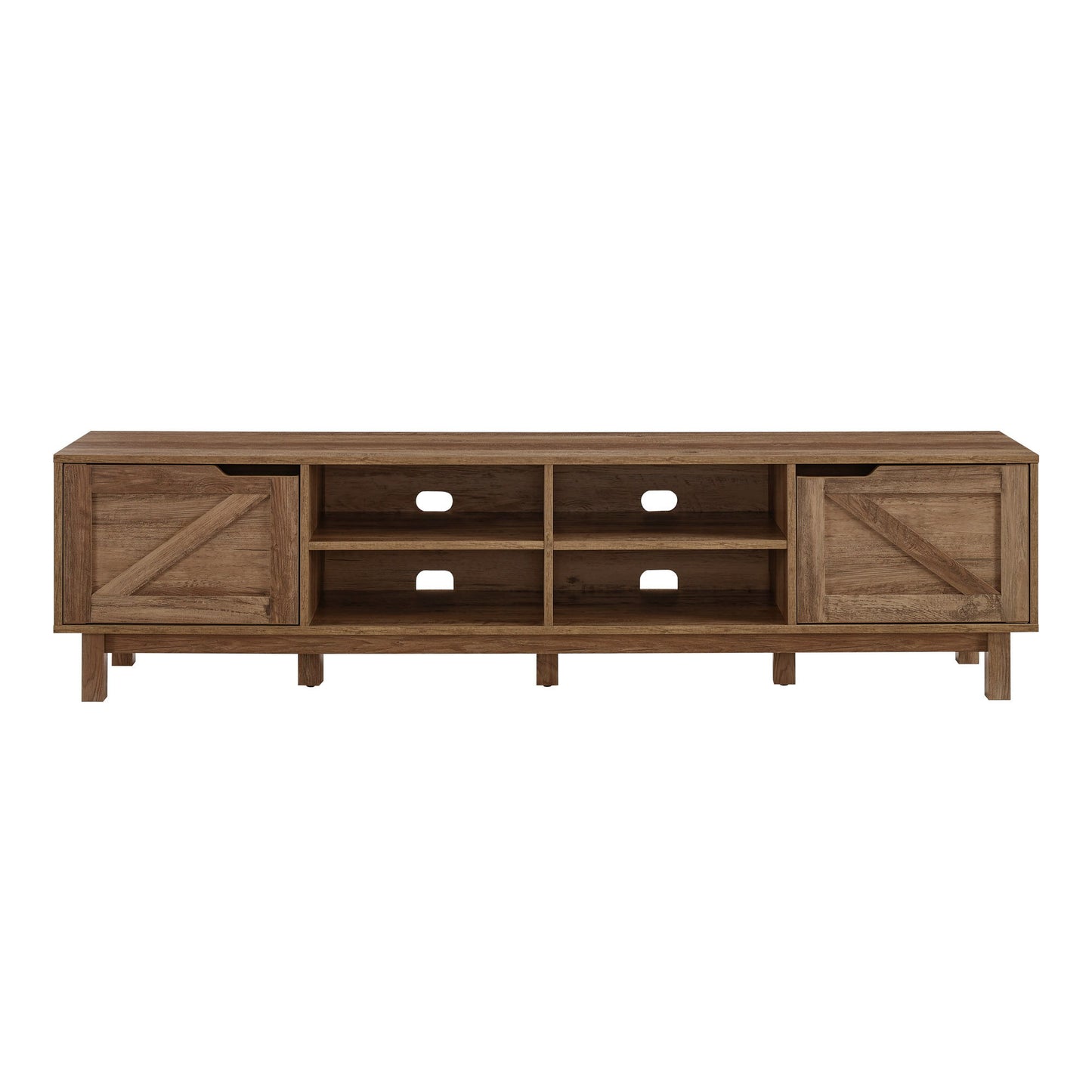 Rustic Barndoor Open-Storage TV Stand For TVs Up To 80" Walker Edison