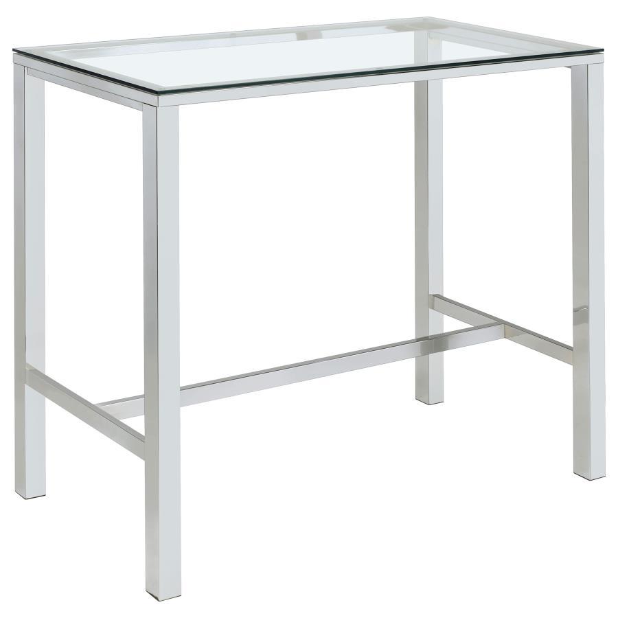 Tolbert - 5 Piece Bar Set With Acrylic Chairs - Clear And Chrome Coaster Fine Furniture