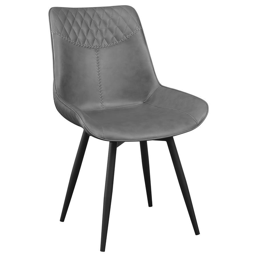 Brassie - Upholstered Swivel Dining Side Chair (Set of 2) - Gray CoasterEssence
