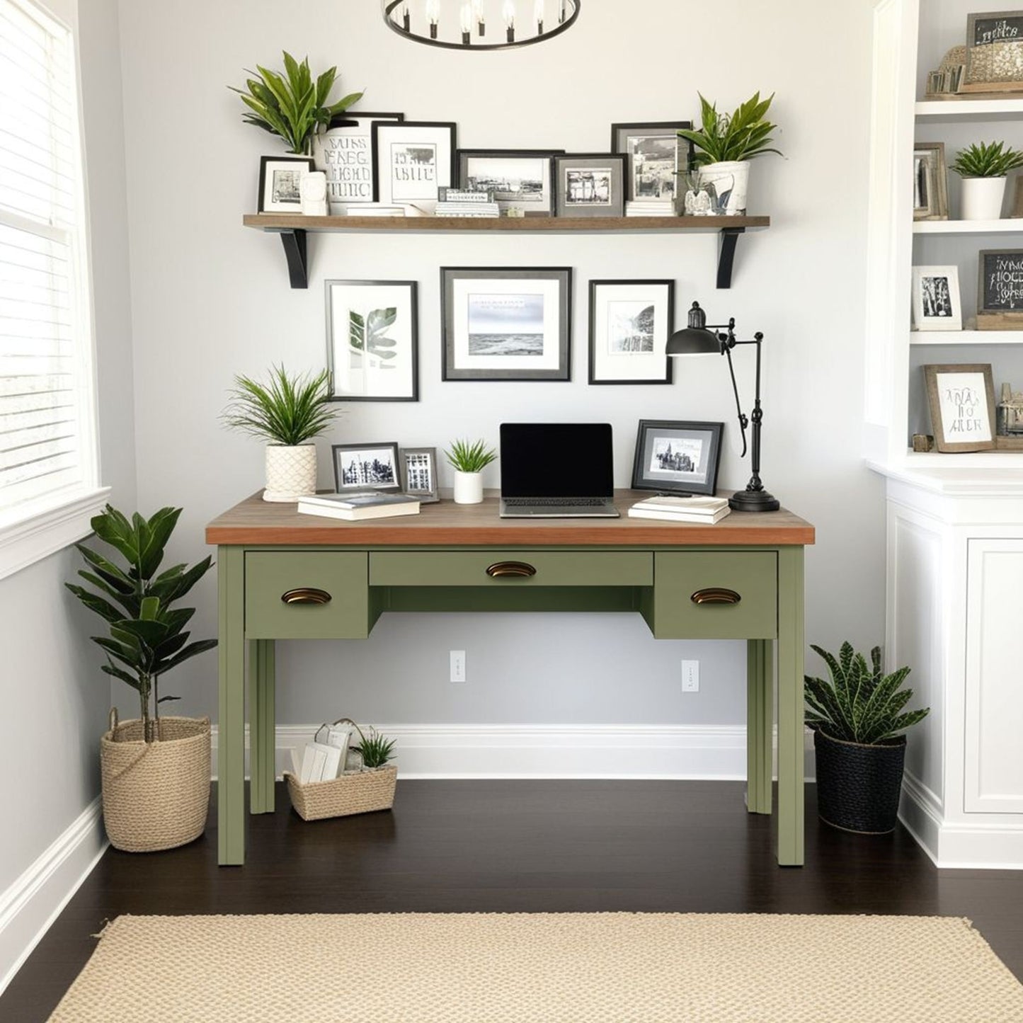 Vineyard - Writing Desk - Sage Green And Fruitwood Legends