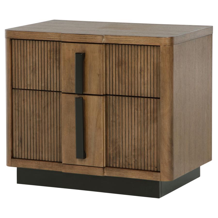 Terrace - 2-Drawer Nightstand Bedside Table - Ash Brown Coaster Fine Furniture