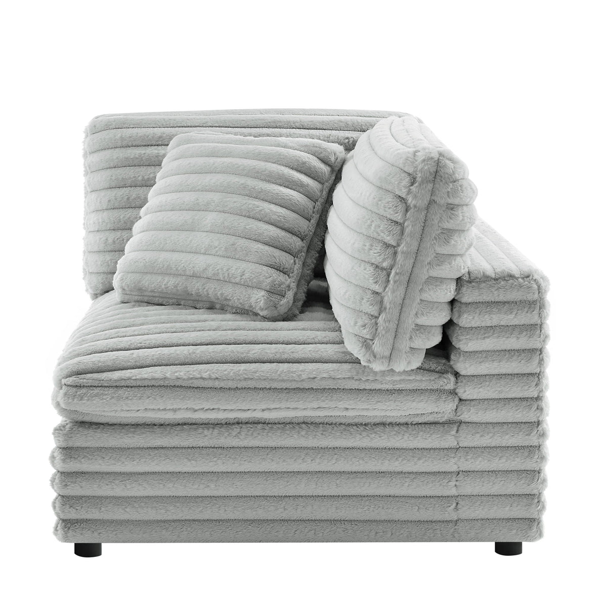Jenny - Corner Accent Chair - Gray Ridgecrest Home