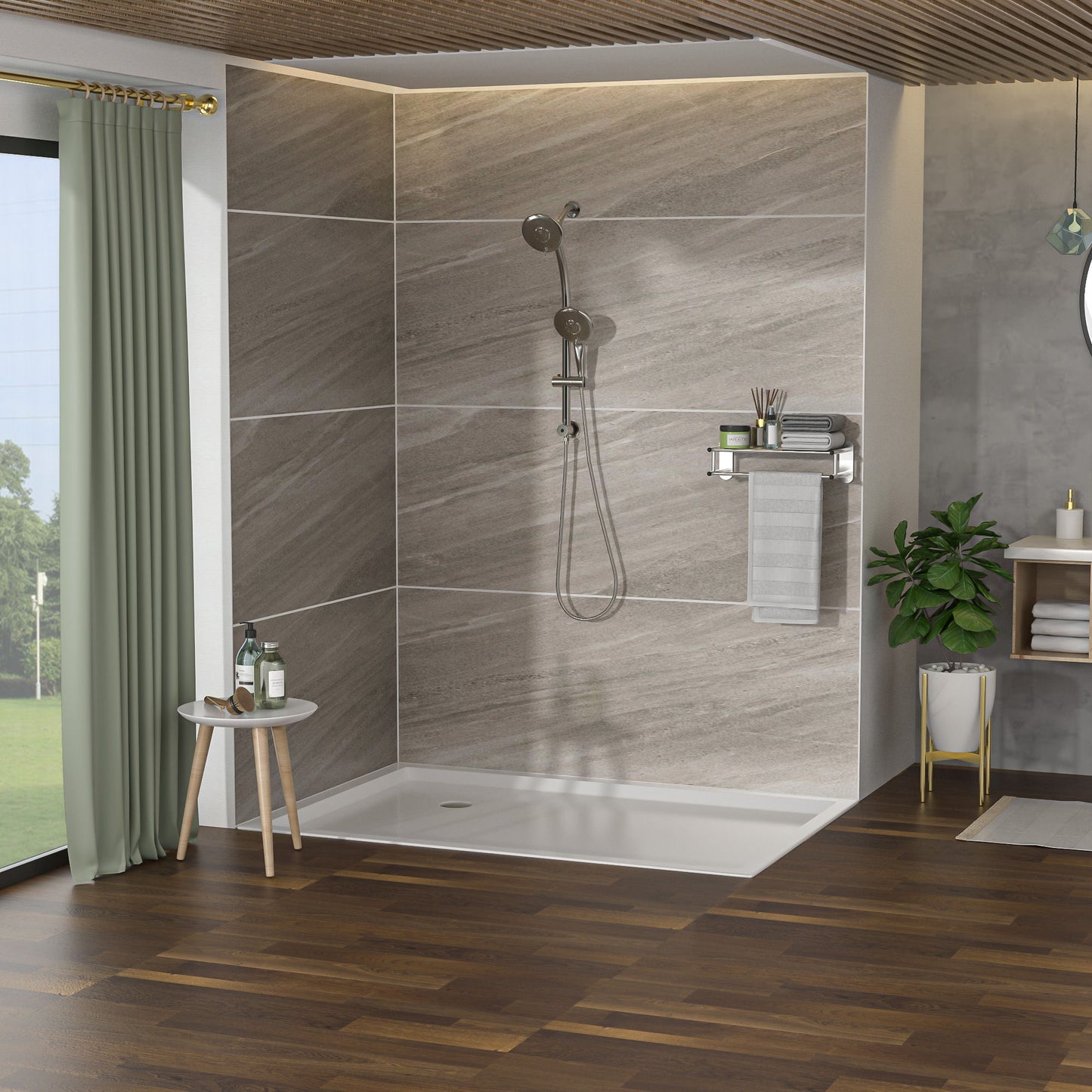 Dual Shower Head With Adjustable Slide Bar And Multi Function Settings Daily Nest