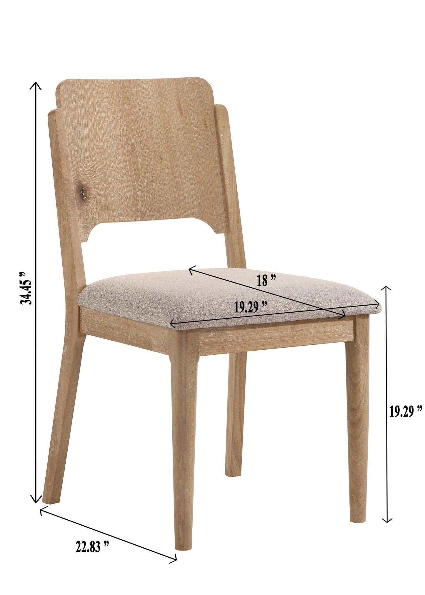 Arden - Side Chair (Set of 2) - Light Brown / Gray Crown Mark