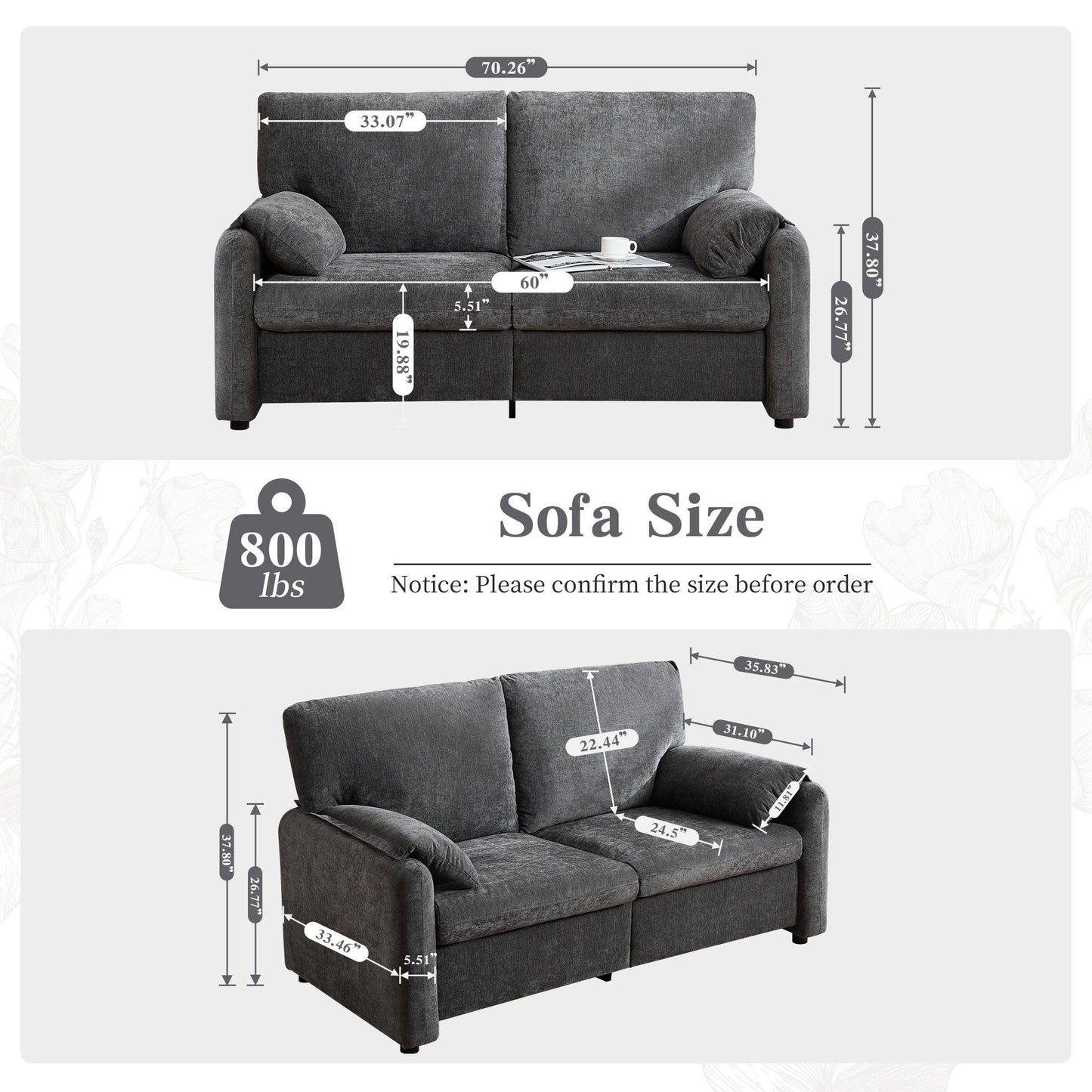 Modern Minimalist Down Filled Sofa Home Essentials