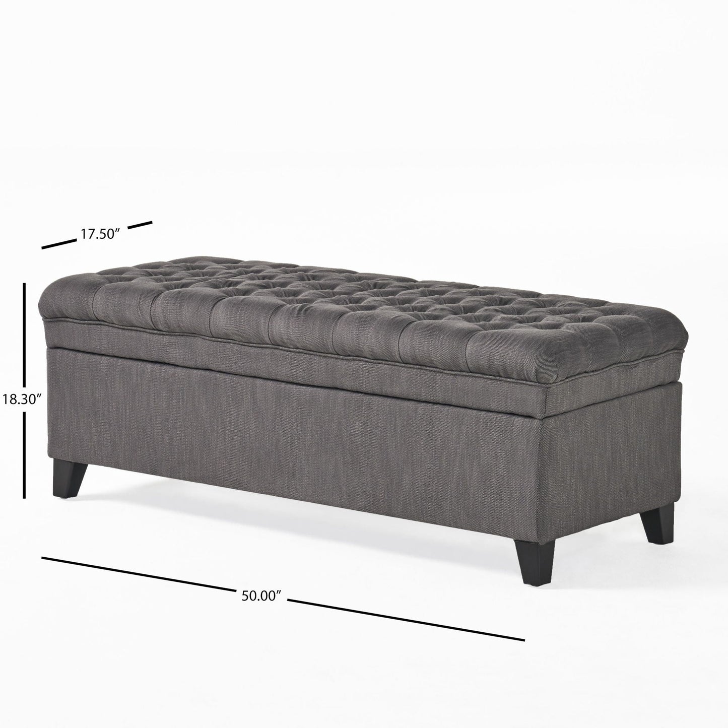 Juliana - Storage Ottoman With Birch Legs Noble House