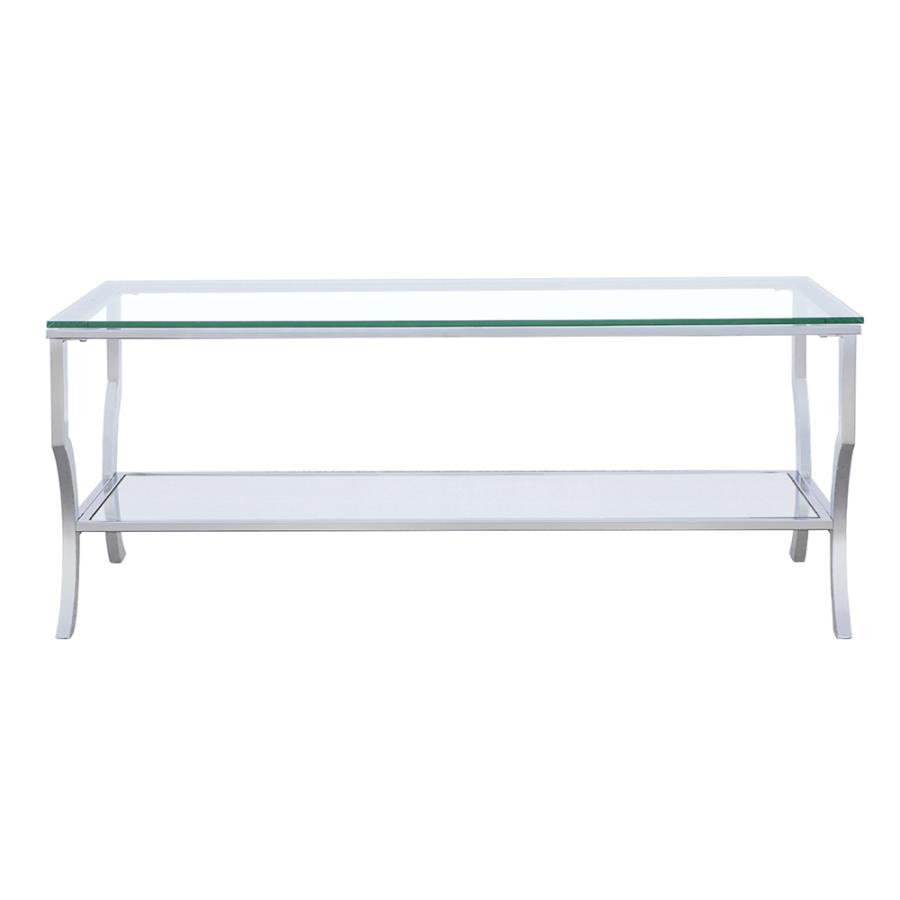 Saide - Rectangular Glass Top Table CoasterEssence