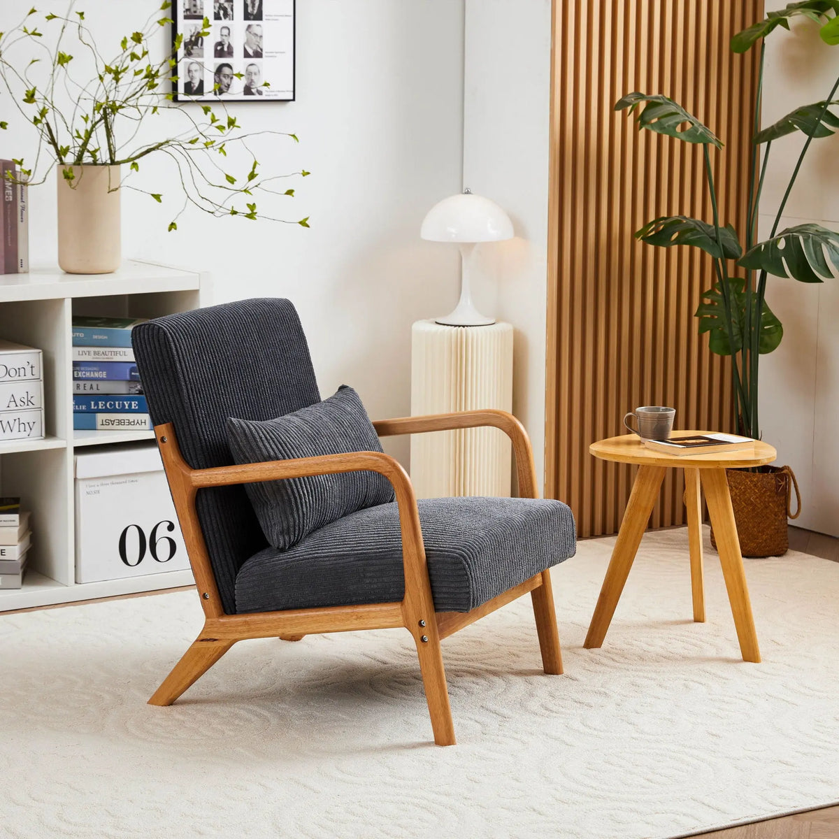 Accent Arm Chair With Pillow Upholstered Home Essentials