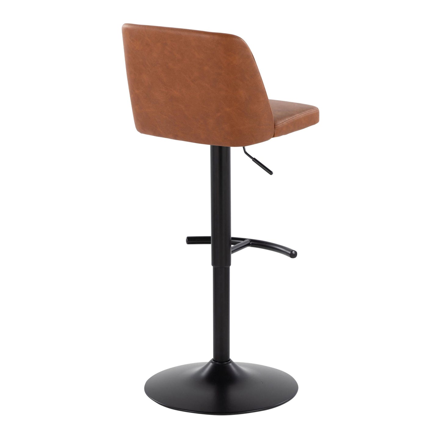 Toriano - Contemporary Adjustable Bar Stool With Rounded T Footrest (Set of 2) Lumi Source