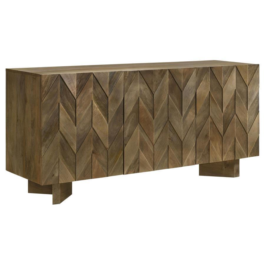 Tyler - 3 Door Solid Wood Sideboard Buffet Cabinet - Mango Brown Coaster Fine Furniture