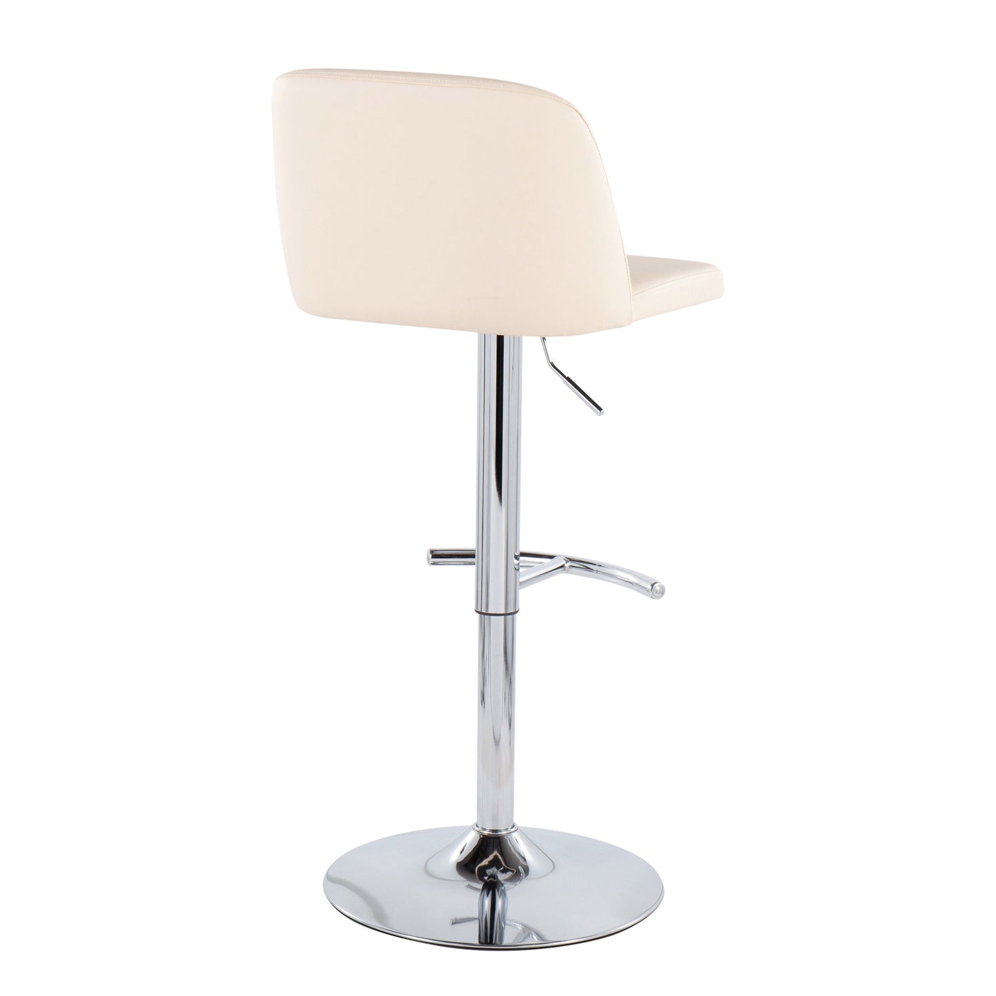 Toriano - Contemporary Adjustable Barstool With Swivel & Rounded T Footrest (Set of 2) Lumi Source